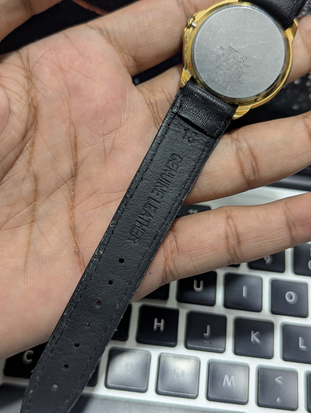 FEB 1990 - Seiko Avenue - Cream Blue Dial - Quartz - 5P31 6D40 - Gold Plated - 36MM - JDM - Working Condition